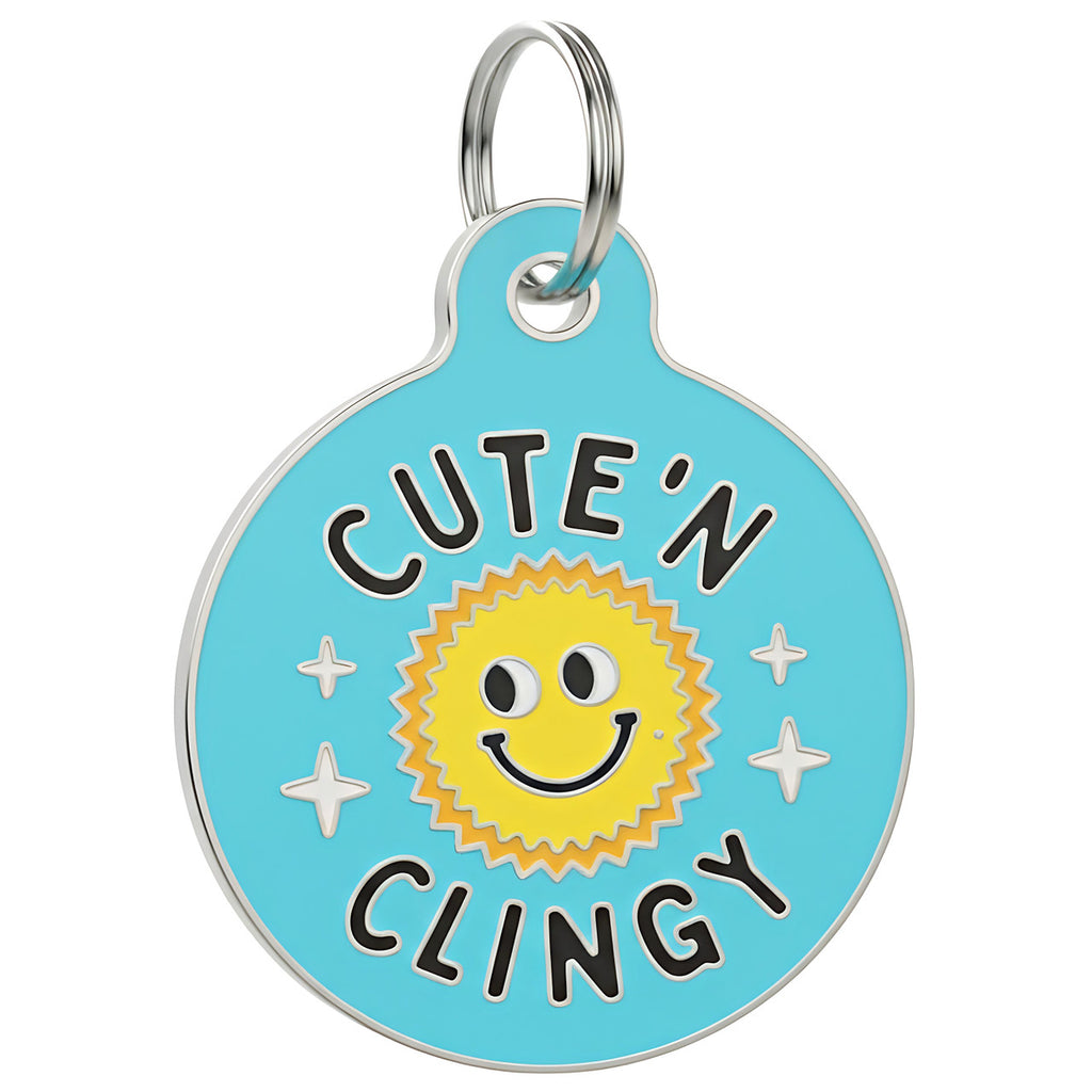 Cute 'N Clingy Blue - QR Code ID Tag