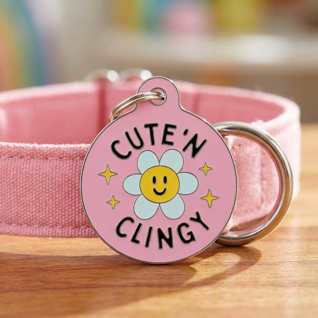 Cute 'N Clingy Pink - QR Code ID Tag