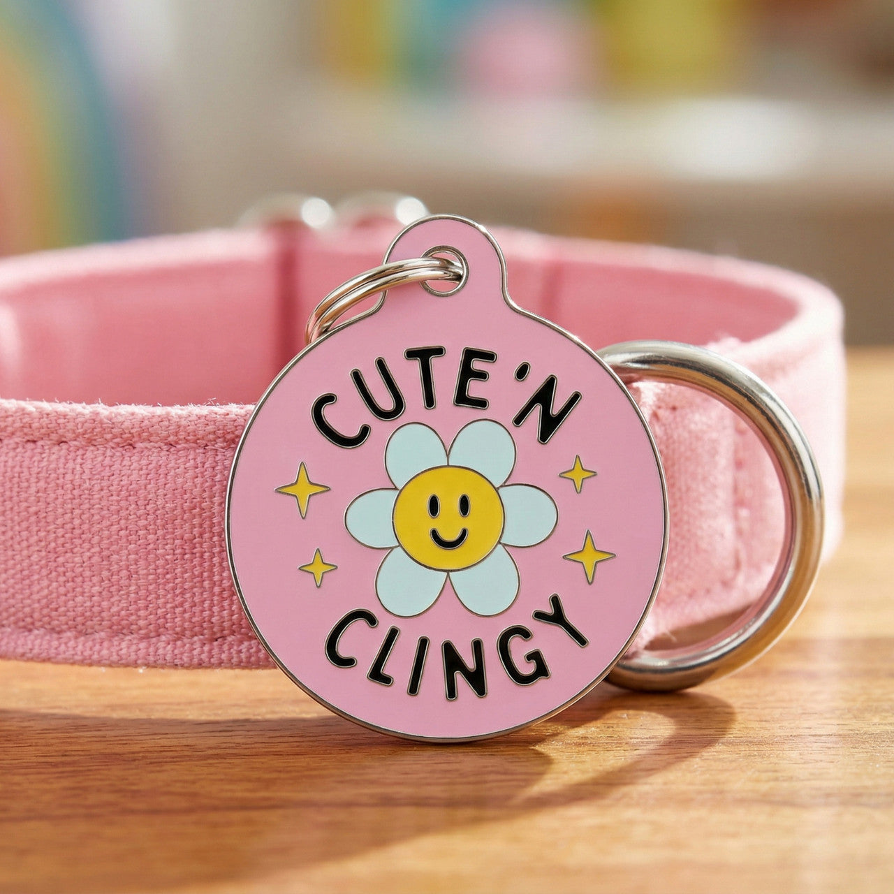 Cute 'N Clingy Pink - QR Code ID Tag