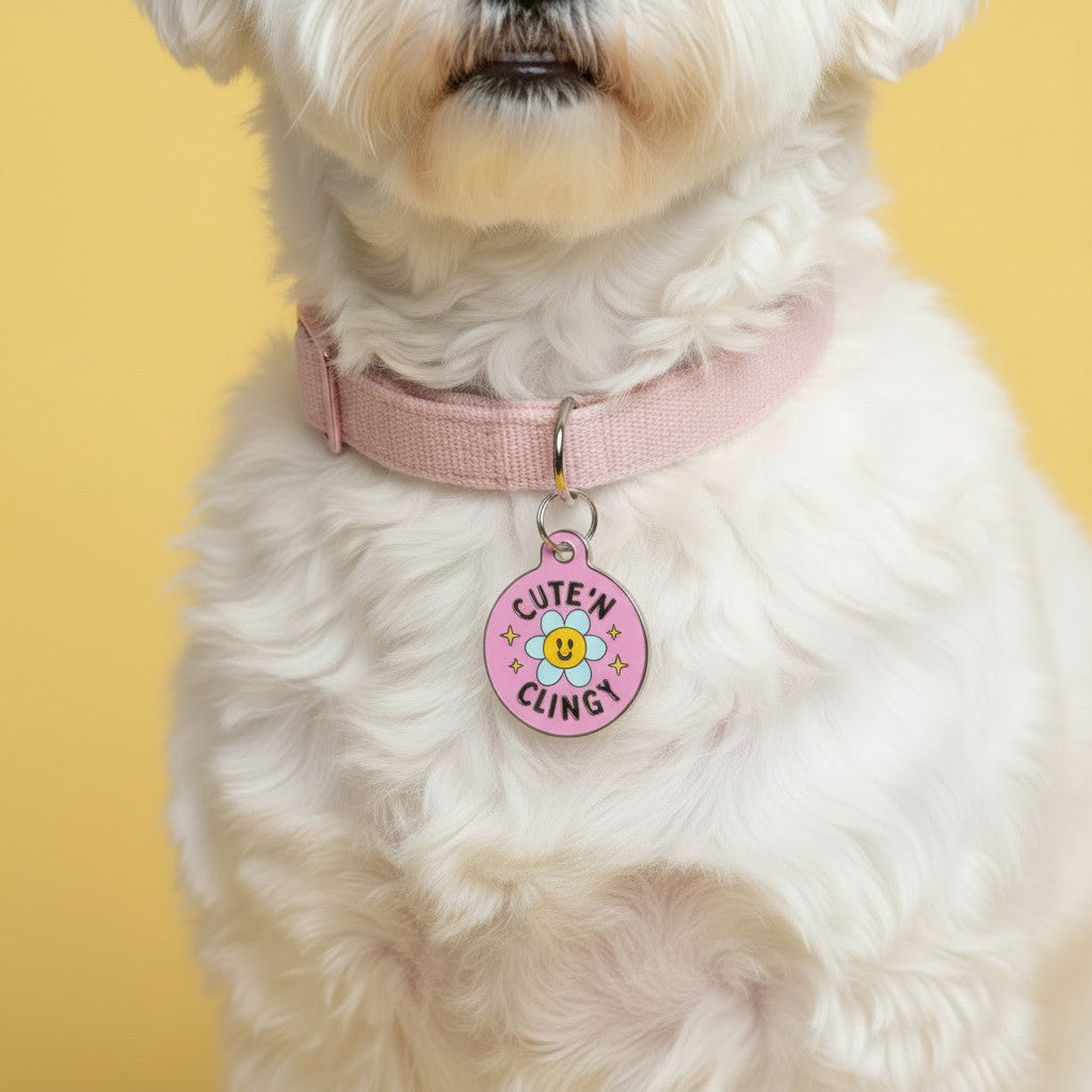 Cute 'N Clingy Pink - QR Code ID Tag