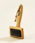 Wooden pet brush with bristles