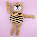 Plush yellow tiger dog toy
