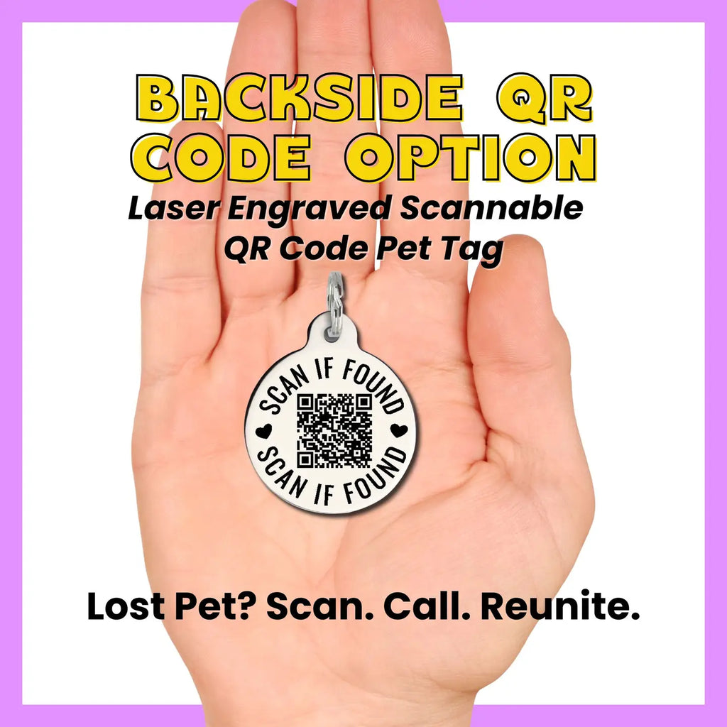 Oversized Lap Dog - QR Code ID Tag