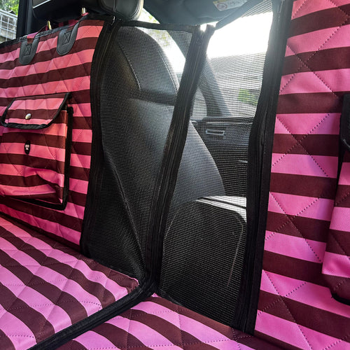 Deluxe Hard Base Hammock Car Seat Cover - Blushing Stripes