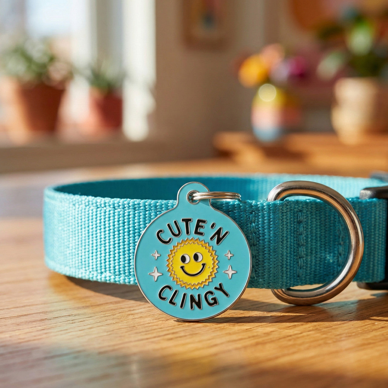 Cute 'N Clingy Blue - QR Code ID Tag
