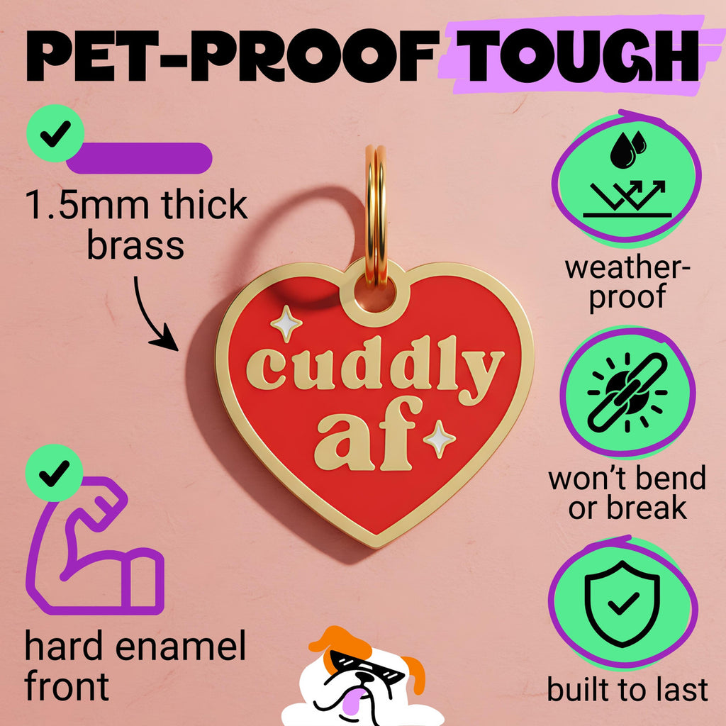 Cuddly AF Charm - QR Code ID Tag