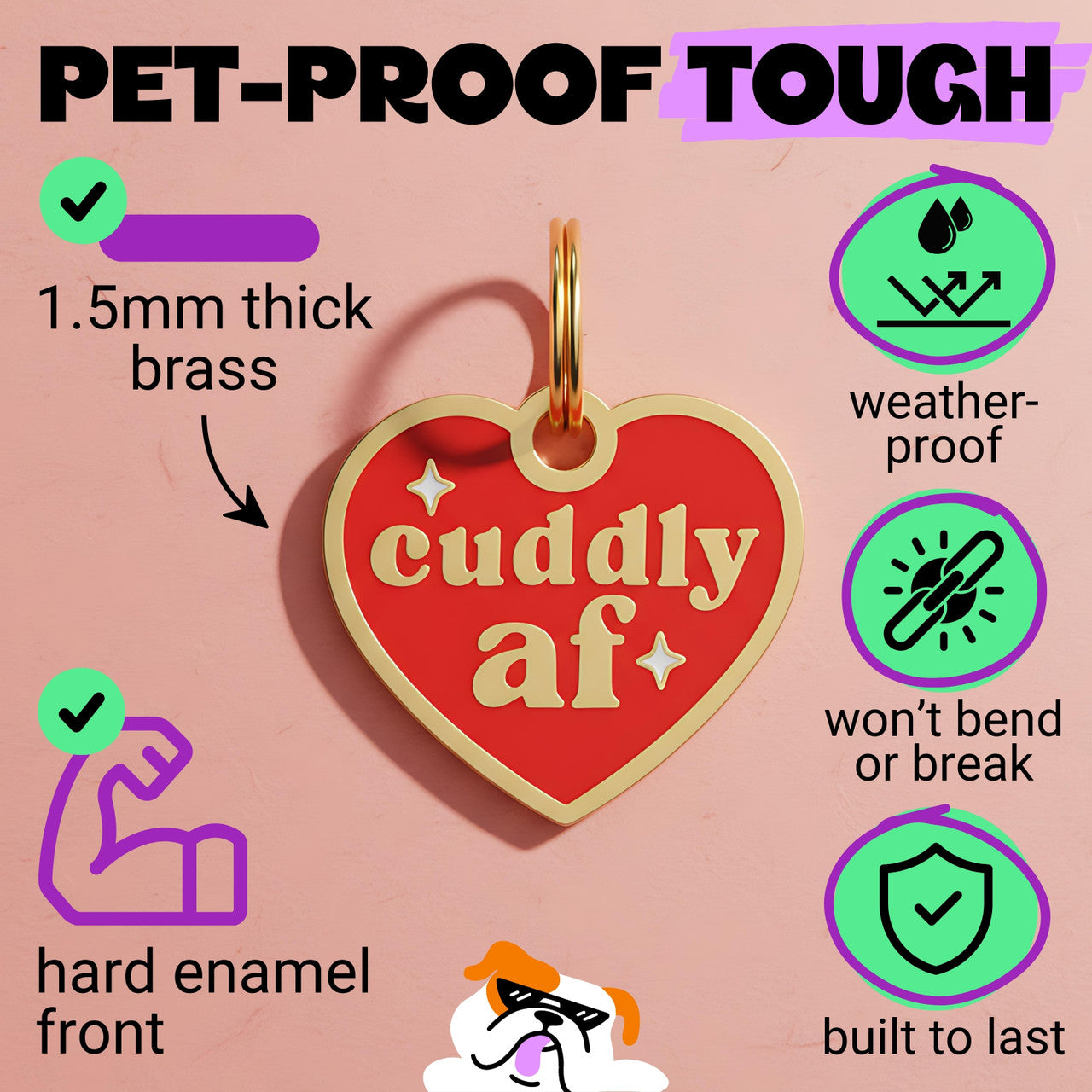 Cuddly AF Charm - QR Code ID Tag
