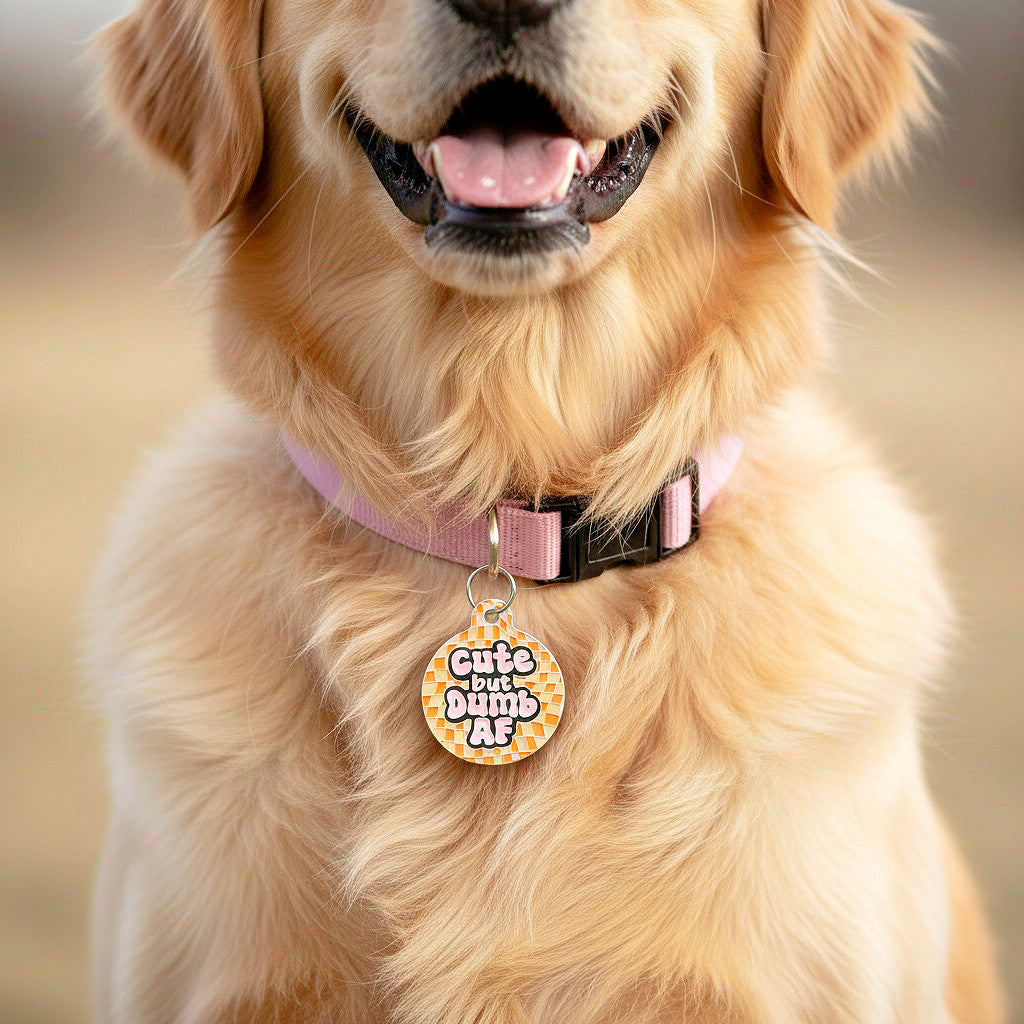 Cute but Dumb AF - QR Code ID Tag