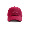 Red cap with 'DOG MUM' text 
