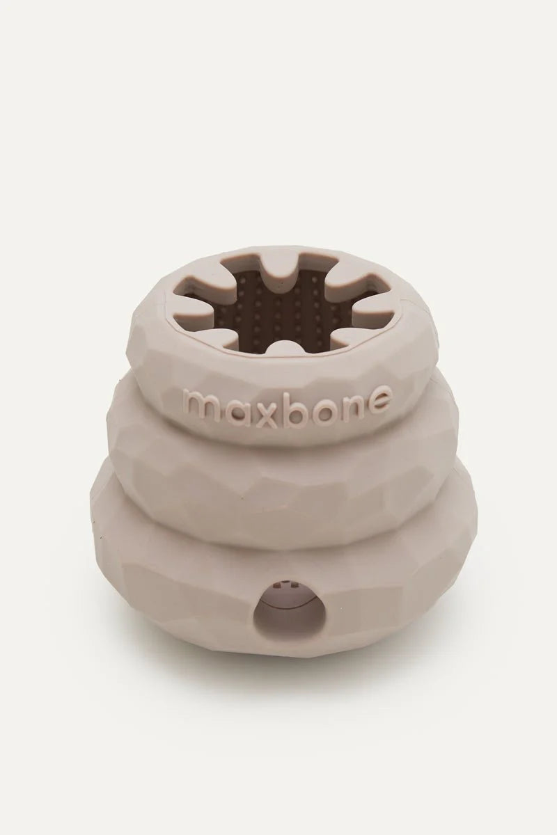Dog toy with 'maxbone' branding on a white background