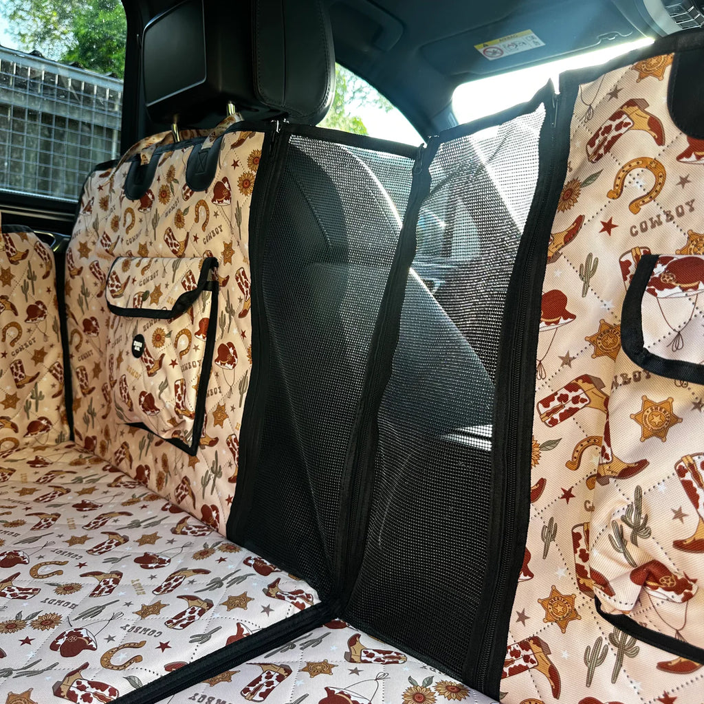 Deluxe Hard Base Hammock Car Seat Cover - Howdy