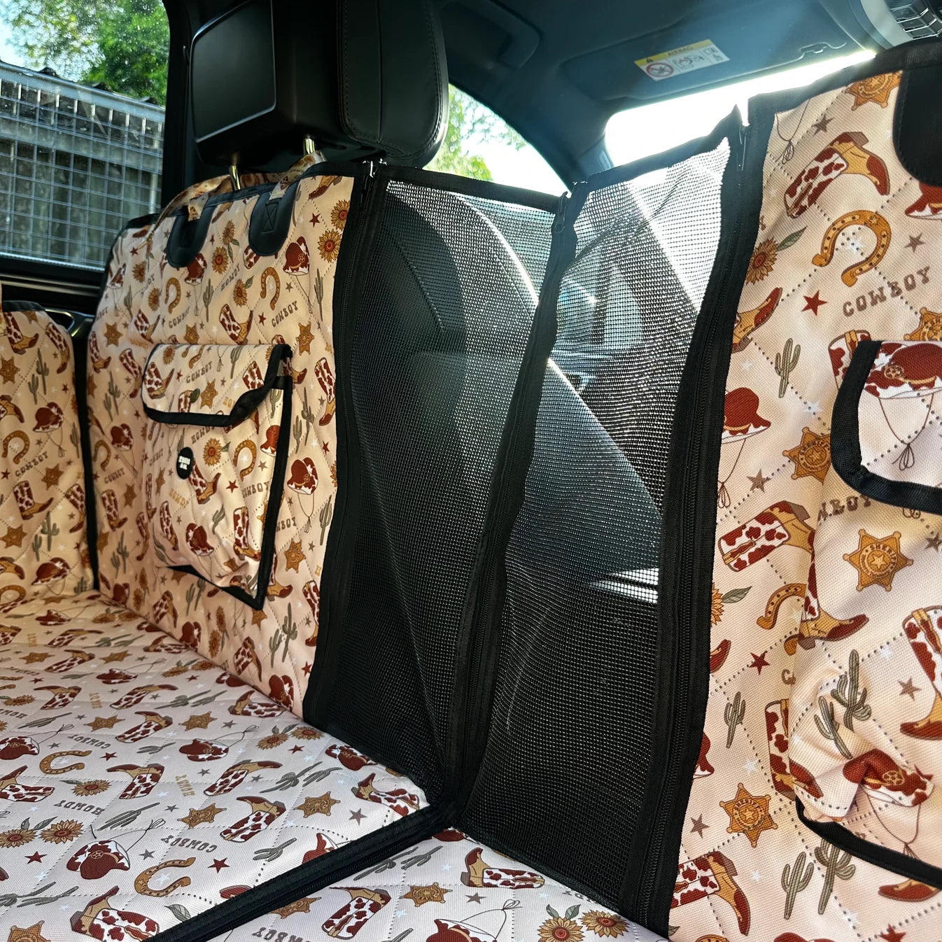 Deluxe Hard Base Hammock Car Seat Cover - Howdy