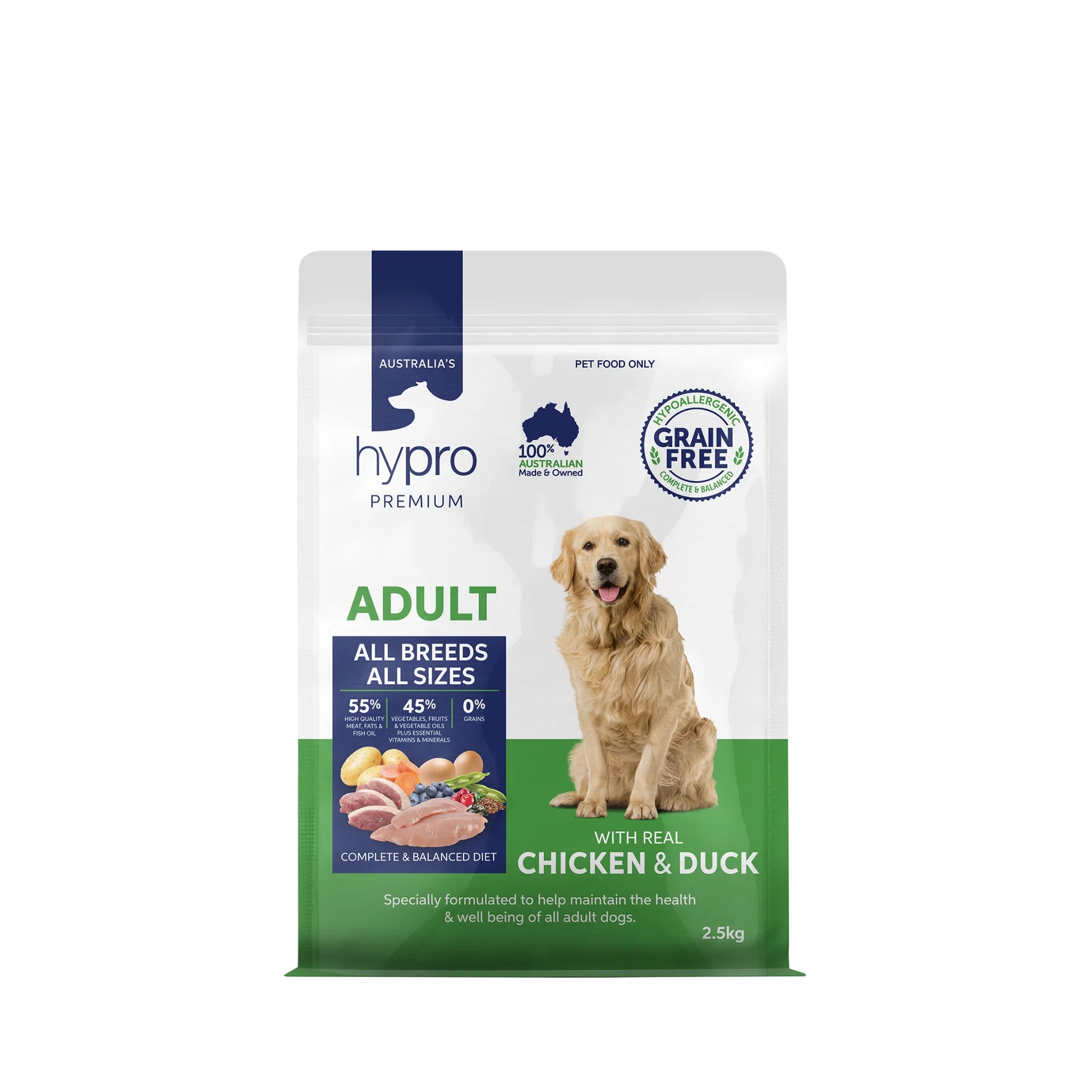 Dog food package with a dog on the label 