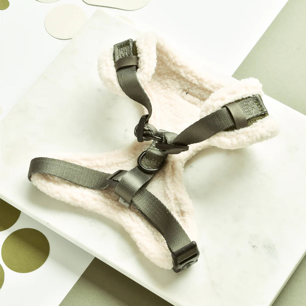Kahki Quilted Adjustable Neck Harness