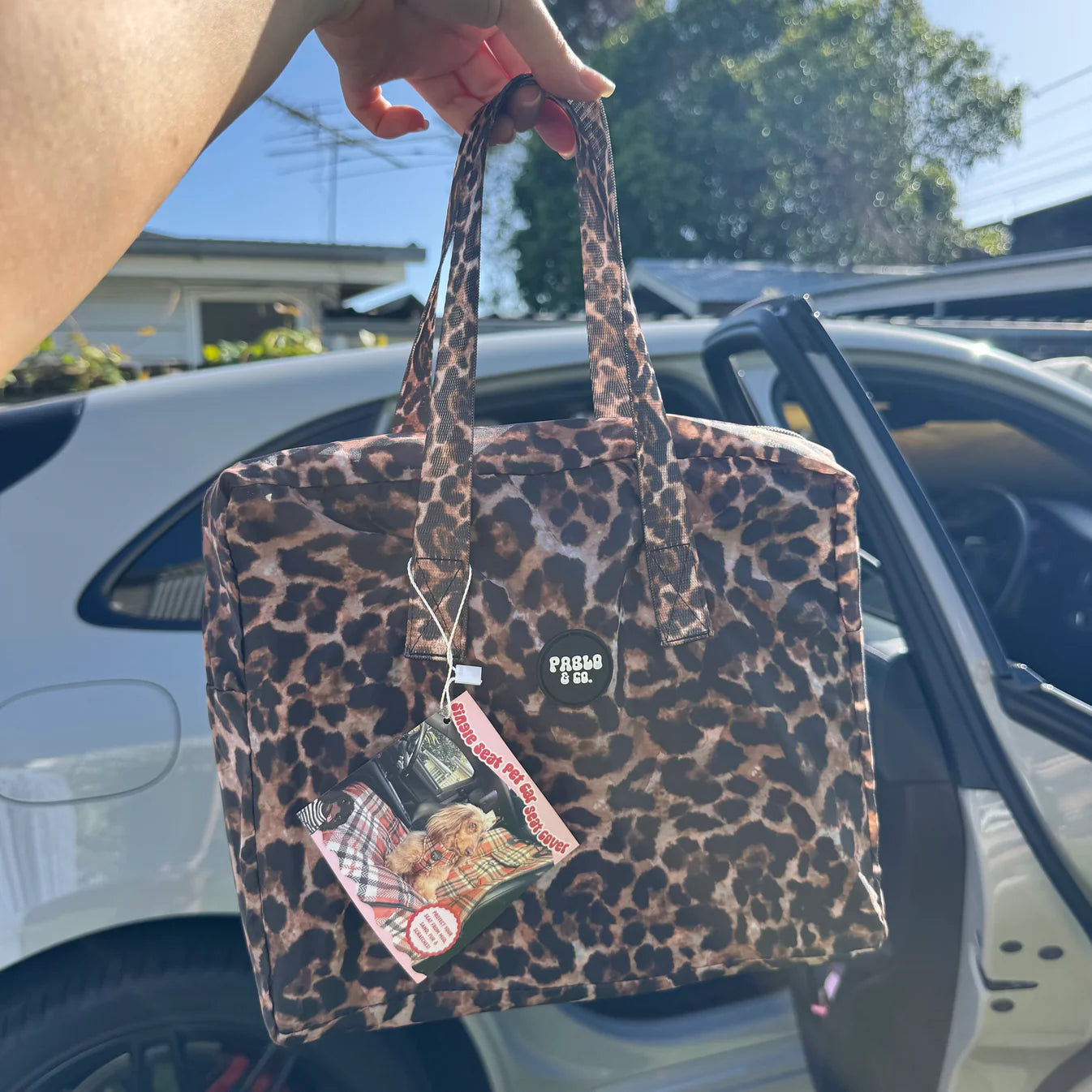 Deluxe Single Car Seat Cover - Leopard