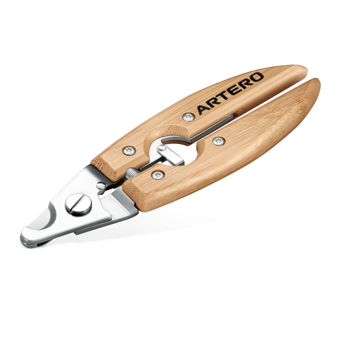 Nail clippers for dogs with metal components on a white background, branded 'Artero'.