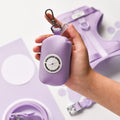purple poop bag holder