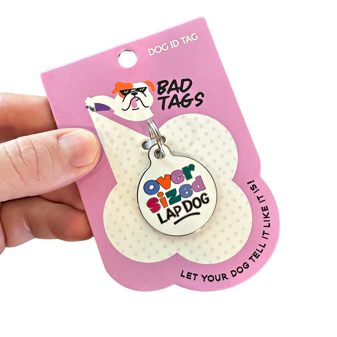 Oversized Lap Dog - QR Code ID Tag