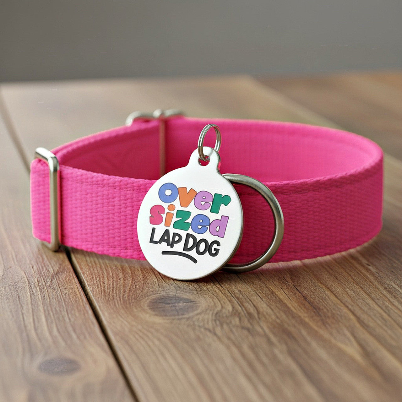 Oversized Lap Dog - QR Code ID Tag