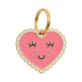 Pink Heart Charm - QR Code ID Tag