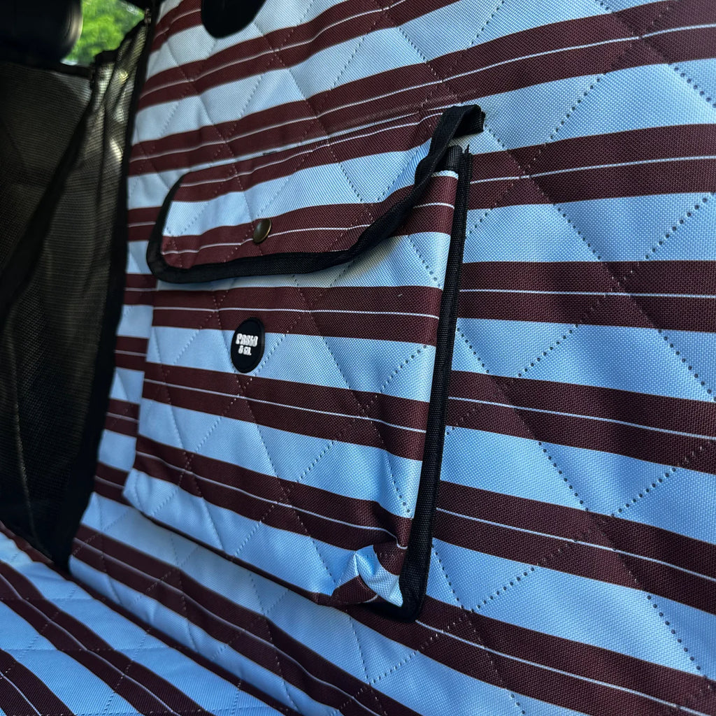Deluxe Hard Base Hammock Car Seat Cover - Sunday Stripes