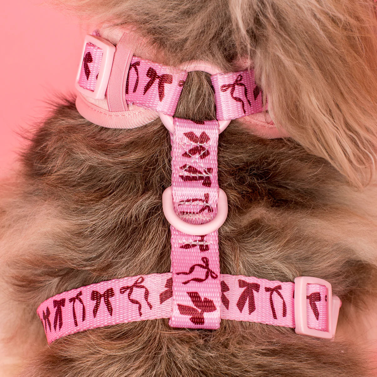 Velvet Blush Bows Adjustable Harness