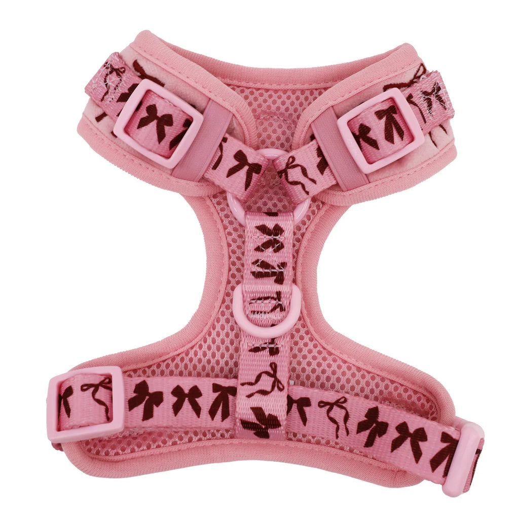Velvet Blush Bows Adjustable Harness